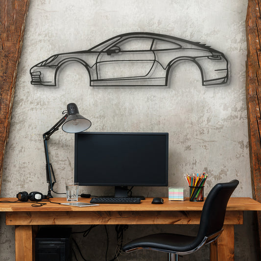 Porsche 911 Carrera S Silhouette - Gifts For Men, Metal Car Wall Art, Metal Car, Car Metal Wall Art